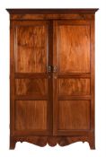 A CHESTNUT AND INLAID CHANNEL ISLANDS WARDROBE