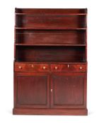 Y A MAHOGANY WATERFALL BOOKCASE