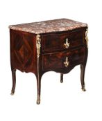 Y A FRENCH ROSEWOOD AND GILT METAL MOUNTED COMMODE