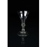 AN ENGLISH OR LOW COUNTRIES BALUSTER WINE GLASS