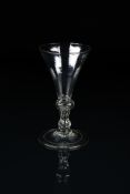AN ENGLISH OR LOW COUNTRIES BALUSTER WINE GLASS