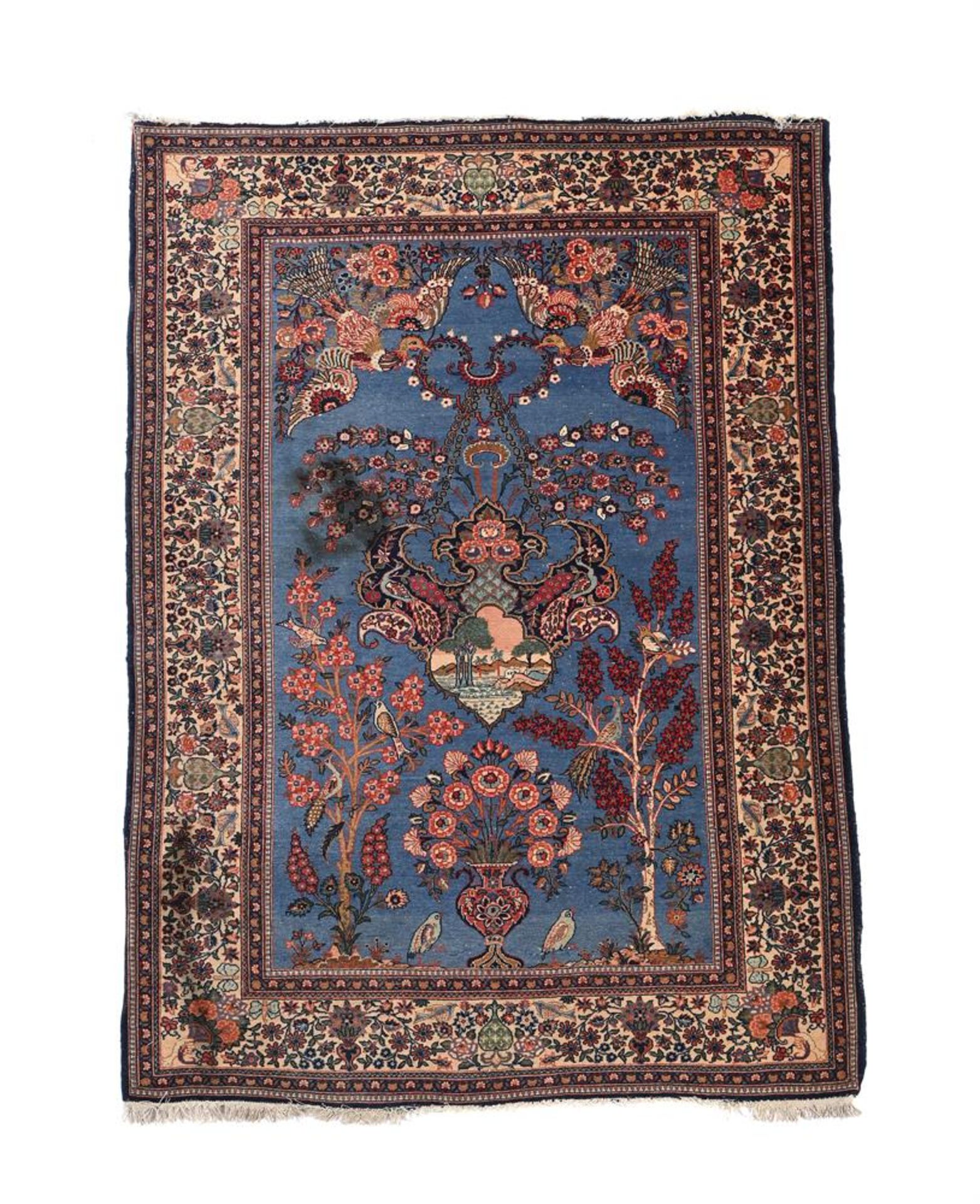 A PAIR OF PERSIAN RUGS, PROBABLY QUM - Image 3 of 5