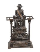 A LATE VICTORIAN CAST IRON STICK STAND