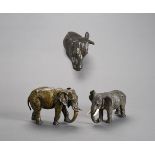 AN AUSTRIAN COLD PAINTED BRONZE MODEL OF A BULL ELEPHANT