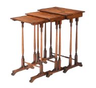 Y A GEORGE IV ROSEWOOD NEST OF THREE TABLES