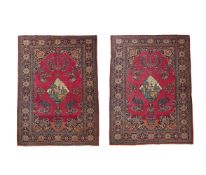 A PAIR OF PERSIAN RUGS, PROBABLY QUM