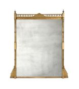 A LATE VICTORIAN GILTWOOD OVERMANTEL WALL MIRROR, IN AESTHETIC TASTE