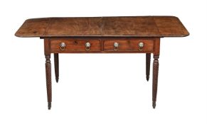 A GEORGE IV MAHOGANY AND CROSSBANDED SOFA TABLE