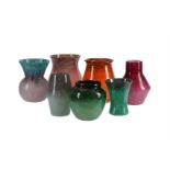 SALVADOR YSART FOR JOHN MONCRIEFF LTD, SEVEN VARIOUS MONART VASES