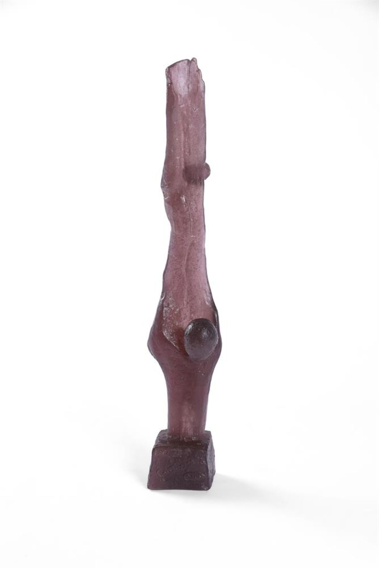 ROBERT COUTURIER (1903-2008) FOR DAUM; A PRESS-MOULDED PATE DE VERRE SCULPTURE OF ACROBATS - Image 2 of 3