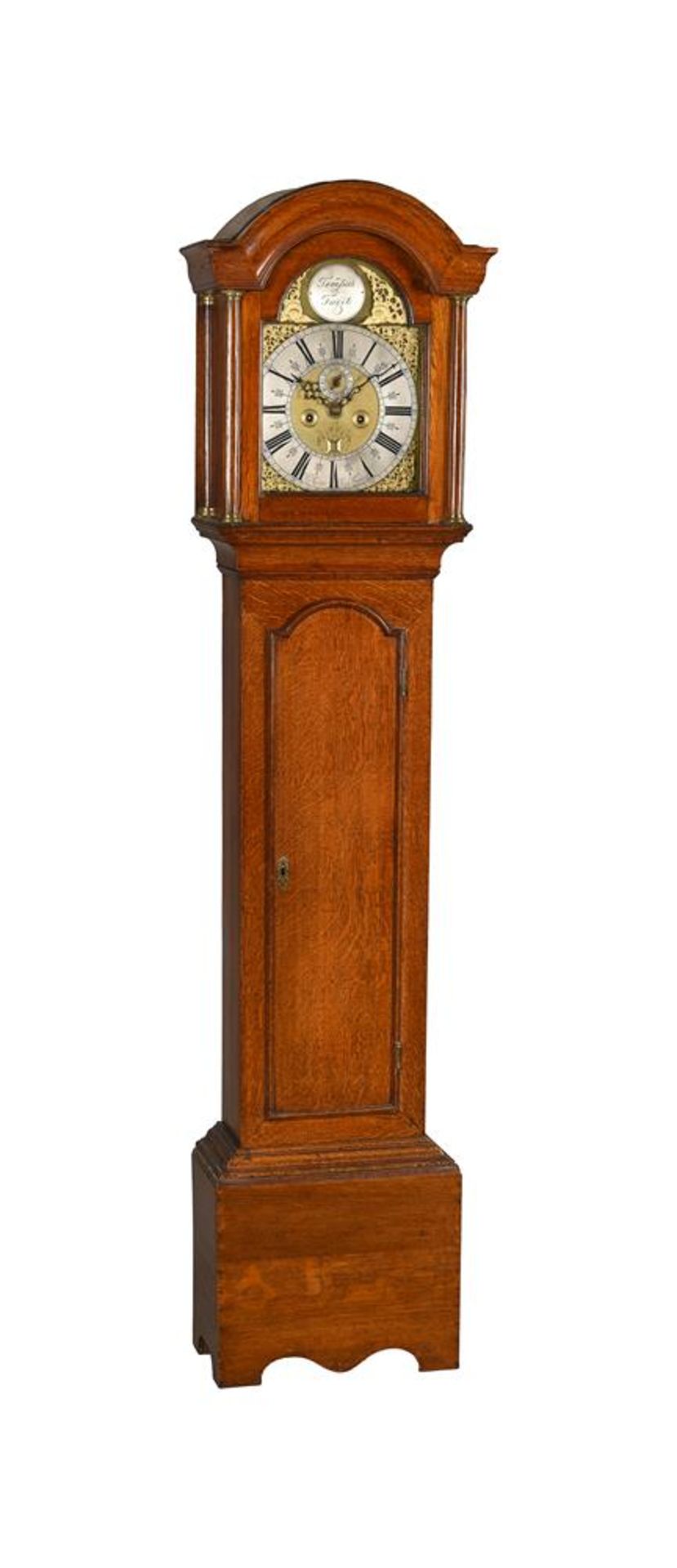 AN OAK CASED LONGCASE CLOCK, RICHARD CARTER, HIGH WYCOMBE