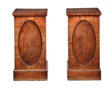 A PAIR OF GEORGE III MAHOGANY DINING PEDESTALS