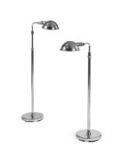 A PAIR OF CHROME ANGLE POISE STANDARD LAMPS, BY RALPH LAUREN