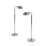 A PAIR OF CHROME ANGLE POISE STANDARD LAMPS, BY RALPH LAUREN