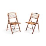 A PAIR CHINESE BAMBOO FOLDING CHAIRS 20TH CENTURY