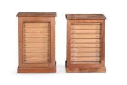 Y TWO PINE COLLECTORS CABINETS 20TH CENTURY
