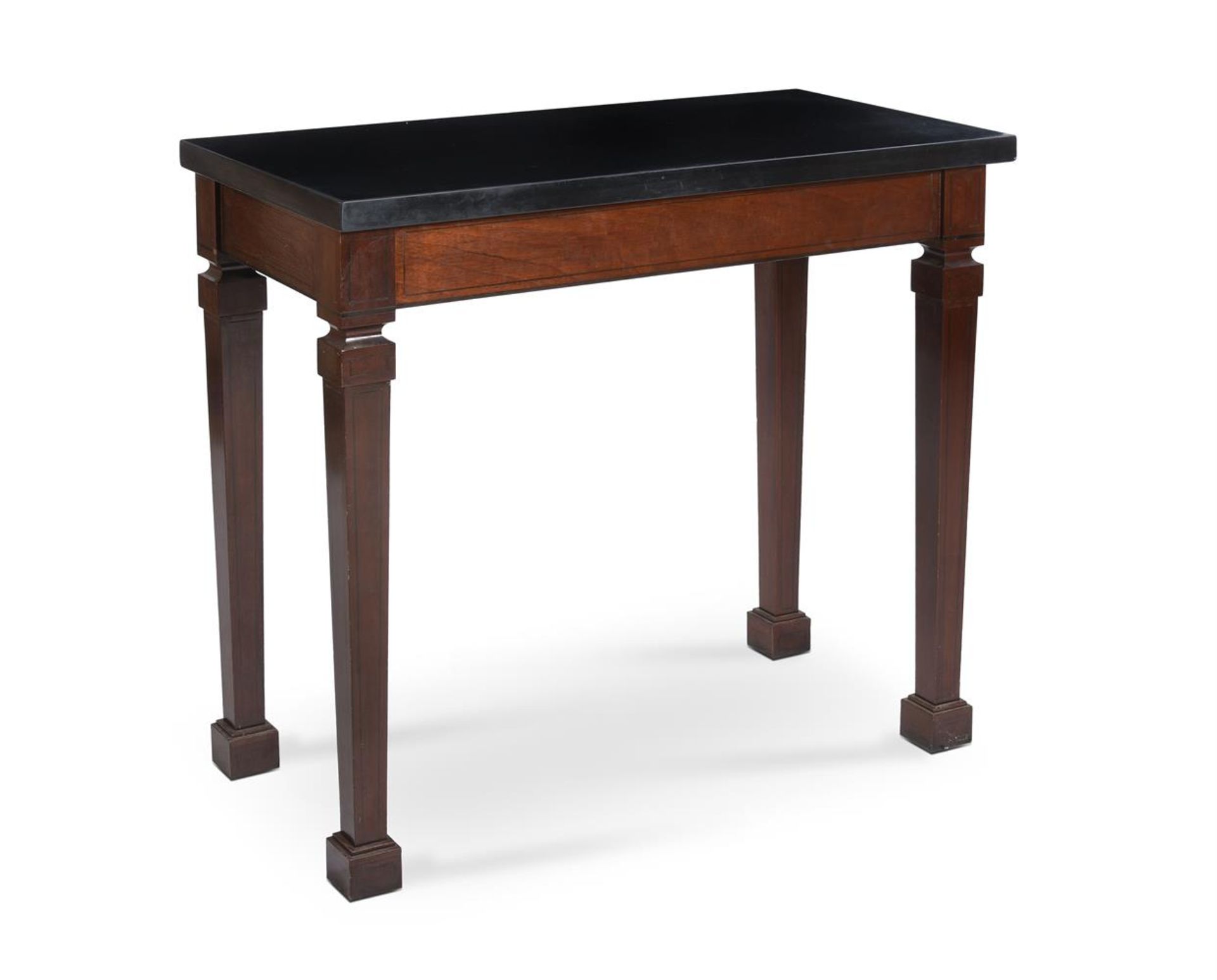 A PAIR OF MAHOGANY AND SLATE TOPPED CONSOLE TABLES BY ANOUSKA HEMPEL - Image 2 of 3