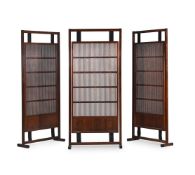 THREE STAINED WOOD SLATTED SCREENS, BY ANOUSKA HEMPEL