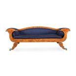 A BIRCH SOFA IN BIEDERMEIER STYLE 20TH CENTURY