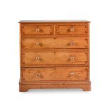 A VICTORIAN PINE CHEST OF DRAWERS, SECOND HALF NINETEENTH CENTURY