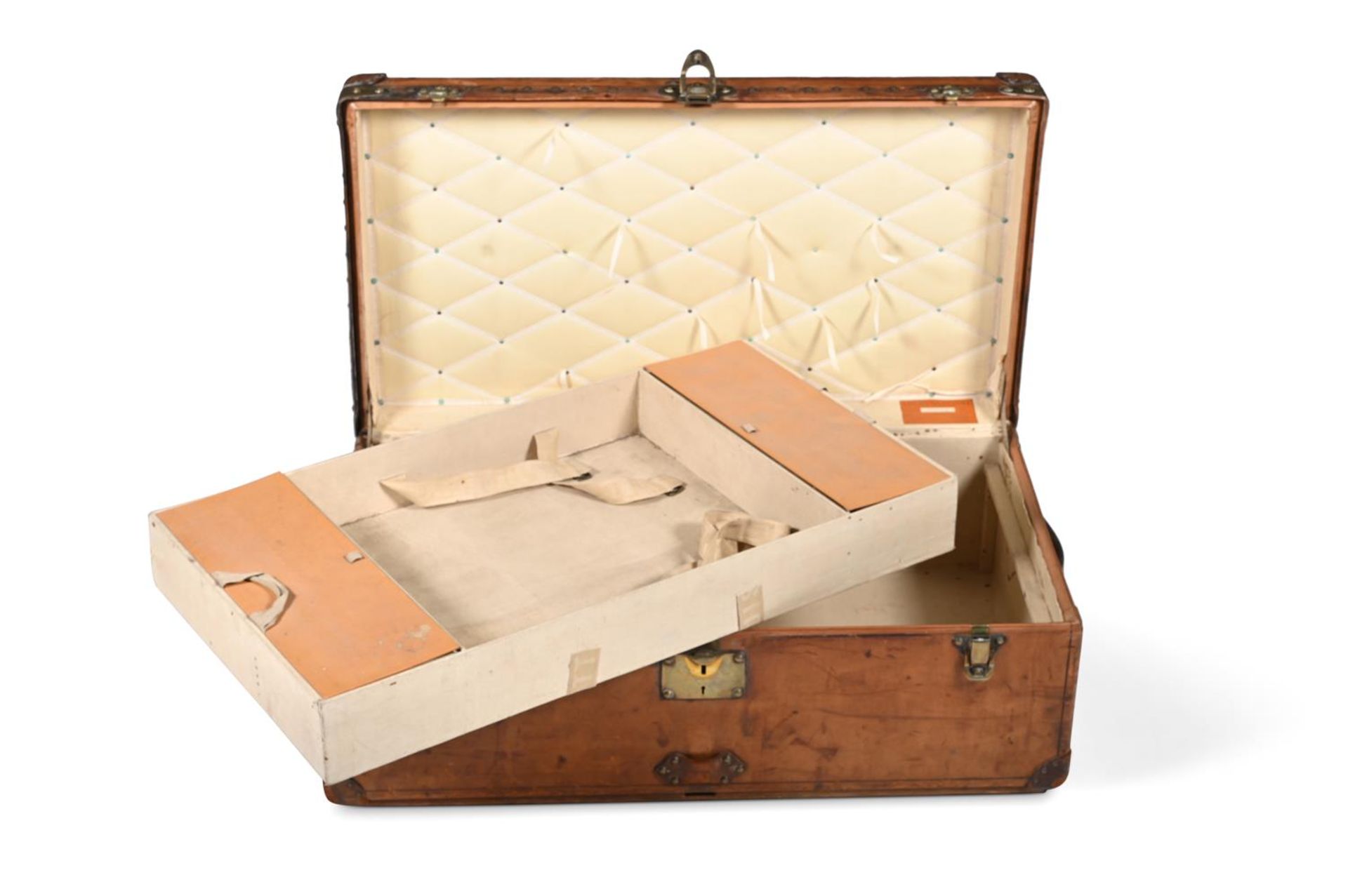 LOUIS VUITTON, A BROWN LEATHER HARD SUITCASE - Image 4 of 5