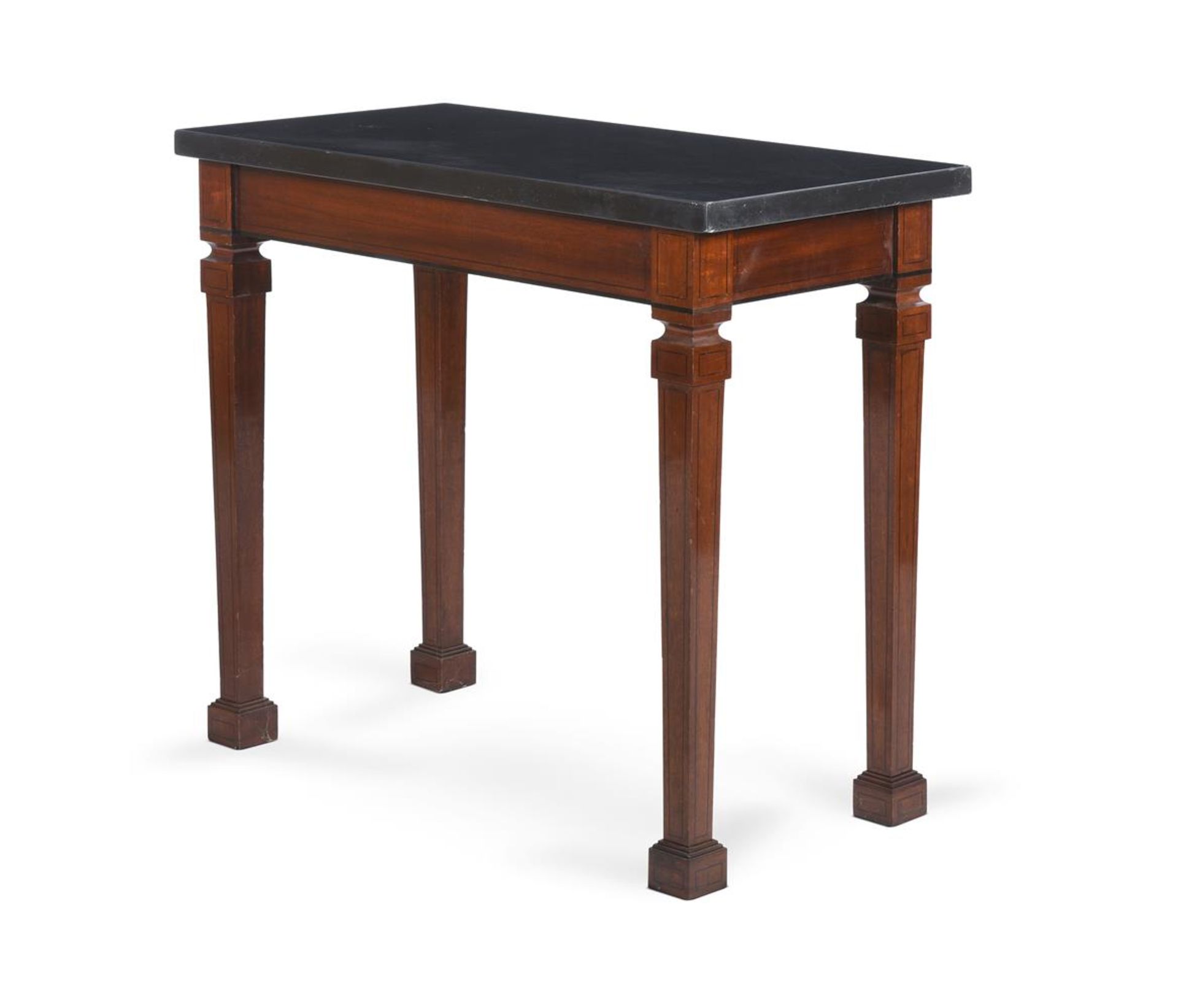 A PAIR OF MAHOGANY AND SLATE TOPPED CONSOLE TABLES BY ANOUSKA HEMPEL - Image 3 of 3