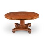 A WILLIAM IV BURR ELM CENTRE TABLE CIRCA 1835