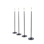 FOUR TURNED AND EBONISED WOOD 'YARD STICK' STANDARD LAMPS, BY ANOUSKA HEMPEL