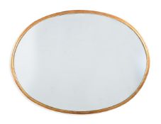 A GILTWOOD OVAL WALL MIRROR, 19TH CENTURY