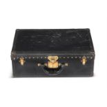 LOUIS VUITTON, A BLACK COATED CANVAS HARD SUITCASE, LOUIS VUITTON