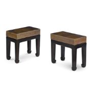 A PAIR OF CHINESE EBONISED LOW TABLES, BY ANOUSKA HEMPEL