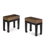 A PAIR OF CHINESE EBONISED LOW TABLES, BY ANOUSKA HEMPEL