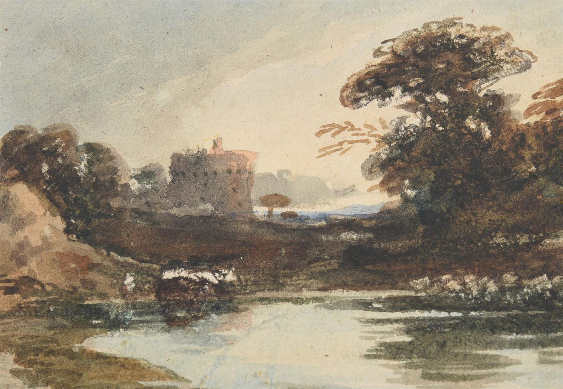 JOHN VARLEY (BRITISH 1778-1842), NEAR ENSHAM; TOGETHER WITH THREE OTHER LANDSCAPES (4) - Image 3 of 5