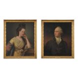 ENGLISH SCHOOL (19TH CENTURY), A PAIR OF PORTRAITS OF SIR ERNEST AND LADY GORDON OF PARK (2)