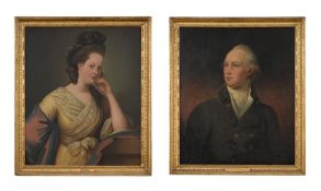 ENGLISH SCHOOL (19TH CENTURY), A PAIR OF PORTRAITS OF SIR ERNEST AND LADY GORDON OF PARK (2)