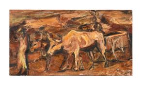 STELLA SHAWZIN (SOUTH AFRICAN 1920-2020), OX DROVERS