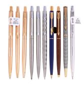 PARKER, INSIGNIA, A COLLECTION OF PENCILS AND BALL POINT PENS