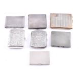 SEVEN SILVER CIGARETTE CASES