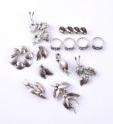 NIELS ERIK FROM, A SMALL COLLECTION OF VINTAGE SILVER COLOURED JEWELLERY