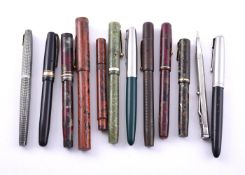 A COLLECTION OF VARIOUS VINTAGE FOUNTAIN PENS