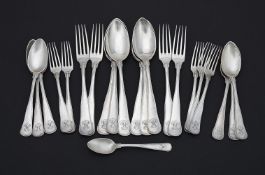 A GERMAN SILVER PART TABLE SERVICE