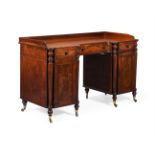 A REGENCY FIGURED MAHOGANY DRESSING TABLE, ATTRIBUTED TO GILLOWS, CIRCA 1815