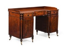 A REGENCY FIGURED MAHOGANY DRESSING TABLE, ATTRIBUTED TO GILLOWS, CIRCA 1815