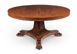 Y A GEORGE IV ROSEWOOD CENTRE TABLE, CIRCA 1825
