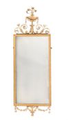 A GEORGE III GILTWOOD MIRROR, LATE 18TH OR EARLY 19TH CENTURY