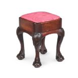 A GEORGE II MAHOGANY STOOL, CIRCA 1750