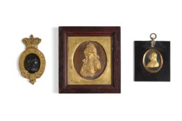 THREE FRAMED PROFILE MEDALLIONS, LATE 18TH OR EARLY 19TH CENTURY