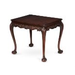 A CARVED MAHOGANY CENTRE OR SILVER TABLE, IN GEORGE II STYLE, 19TH CENTURY