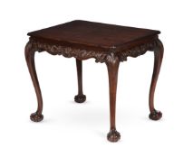 A CARVED MAHOGANY CENTRE OR SILVER TABLE, IN GEORGE II STYLE, 19TH CENTURY