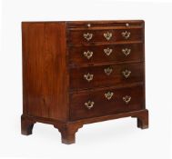 A GEORGE II MAHOGANY BACHELOR'S CHEST OF DRAWERS, CIRCA 1750